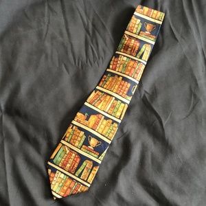 Library Book Trophy Tie ALLYN NECKWEAR "Ex Libris"